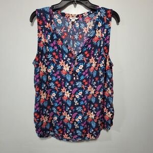 Sonoma Goods For Life 3-button Pintuck Tank Womens Size XL
